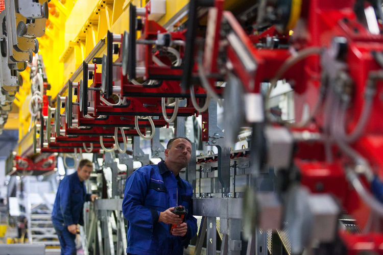 Operations Inside ThyssenKrupp Escalator Factory in Hamburg
