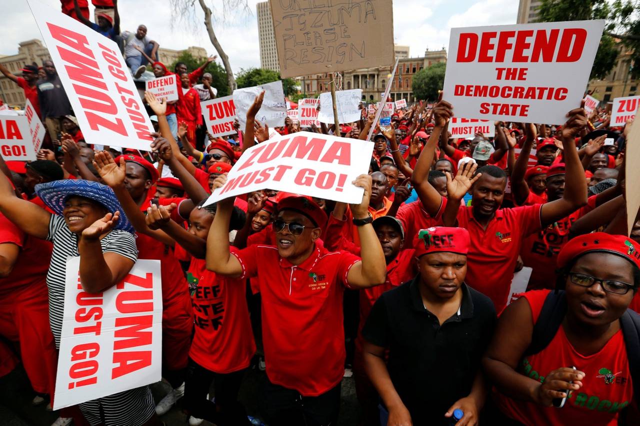 South Africans protest