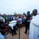 The United Democratic Party (UDP), opposition alliance presidential candidate Adama Barrow speaks during a rally in Buffer zone, Gambia