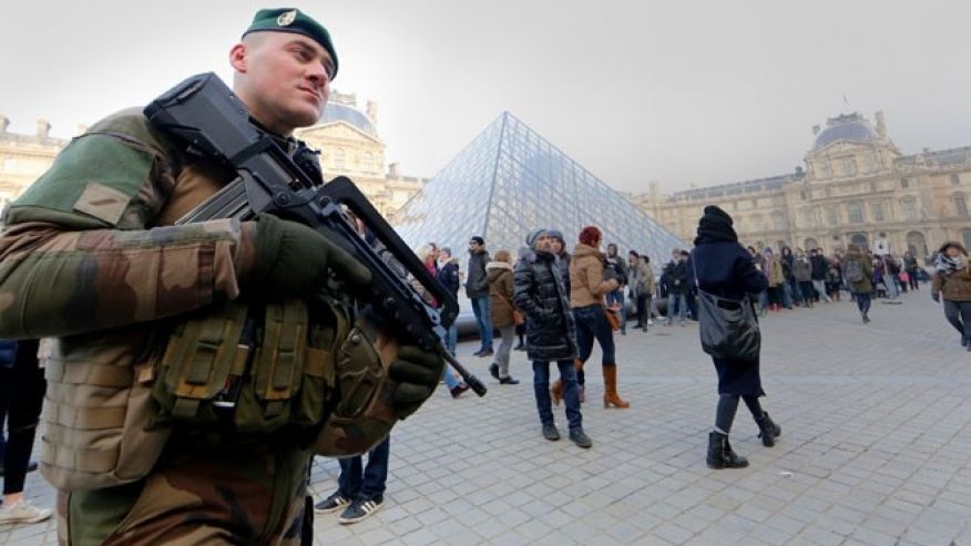 Armed French Soldier