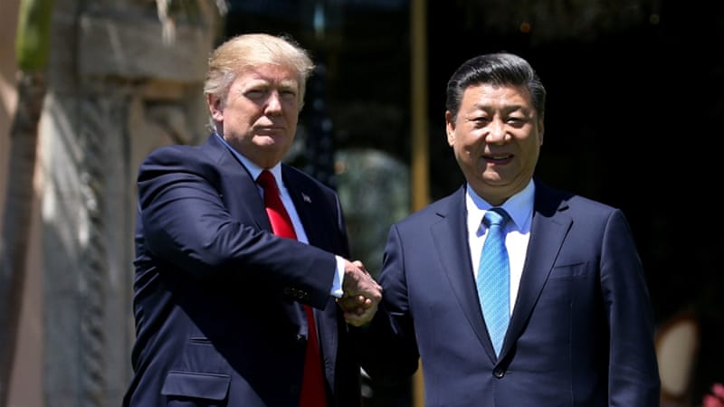 Donald Trump and  President Xi Jinping